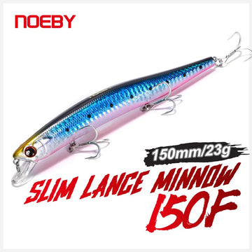 150mm 23g Slim Minnow Floating Wobbler for Seabass Fishing