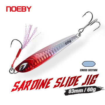 60g Sardine Slide Metal Jig for Long Casting and Saltwater Fishing