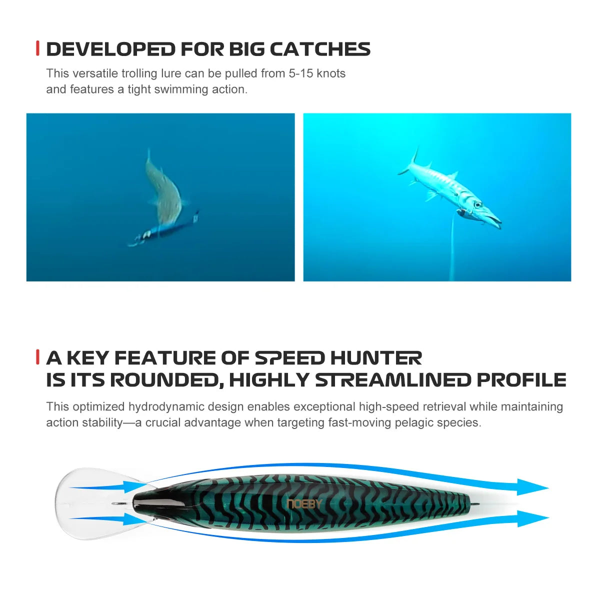 Speed Hunter Trolling Minnow 160mm 54g for Big Game Tuna and GT