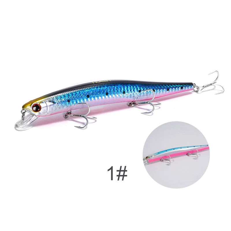 150mm 23g Slim Minnow Floating Wobbler for Seabass Fishing