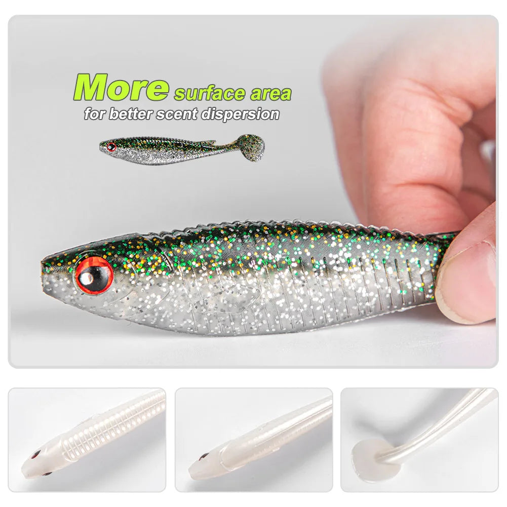 11.5cm 13.6g Shad Silicone Soft Lure Swimbait Wobbler for Pike and Perch Fishing
