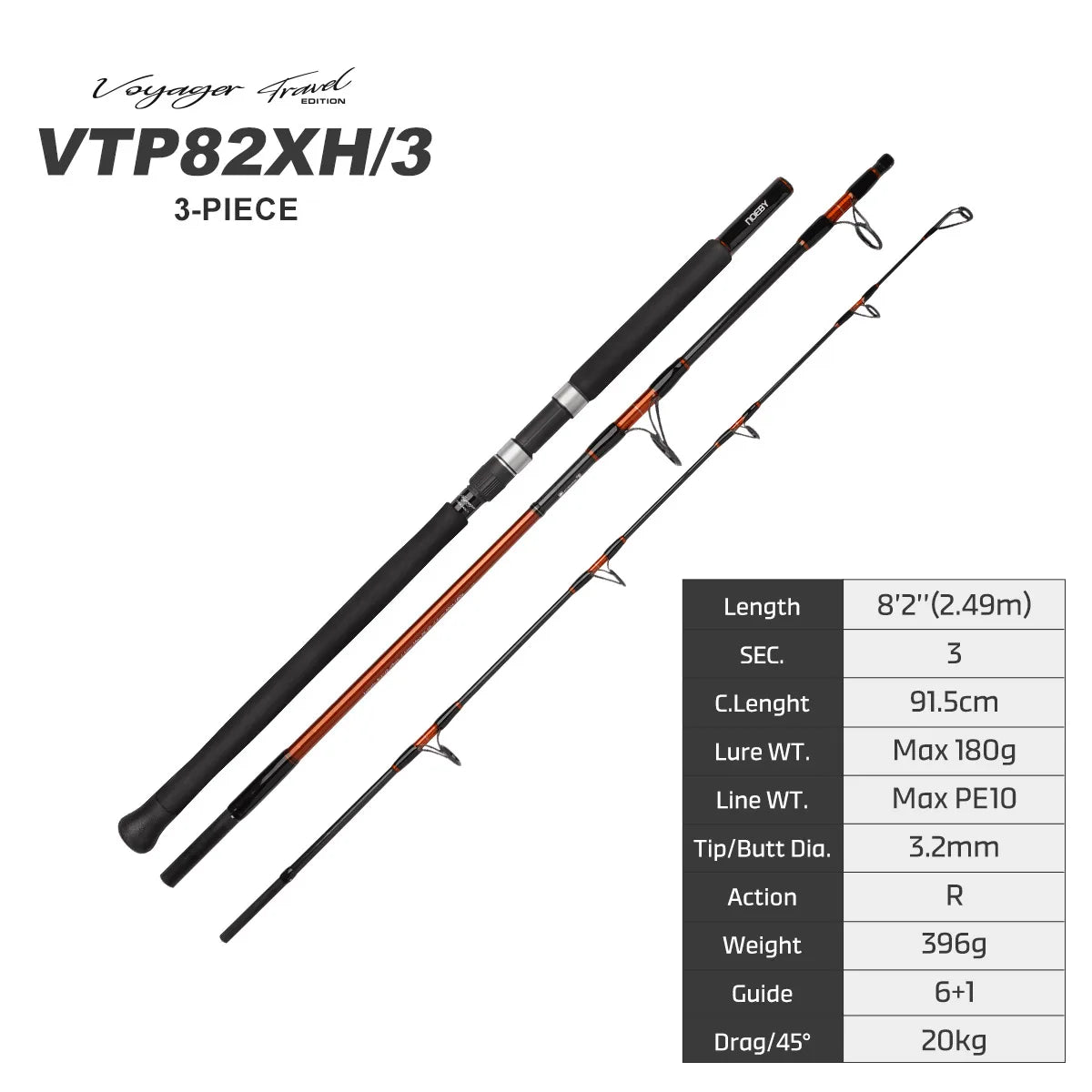 VOYAGER Travel Popping Fishing Rod