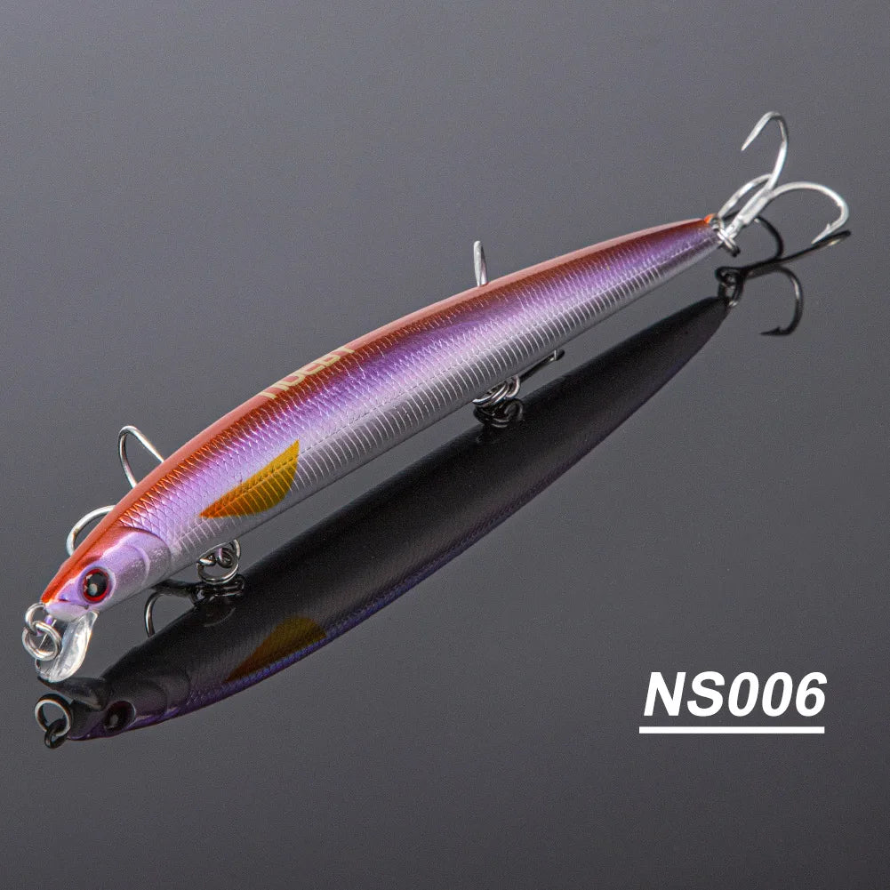 130mm 12g Slim Minnow Floating Jerkbait for Long Casting Bass Fishing