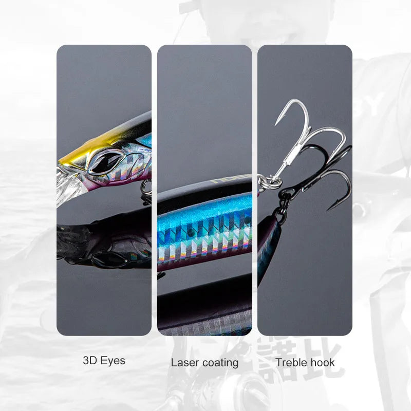 130mm 23g Floating Minnow Set for Sea Fishing