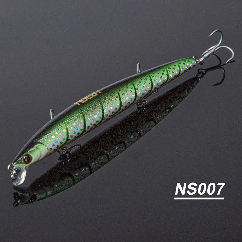 130mm 12g Slim Minnow Floating Jerkbait for Long Casting Bass Fishing