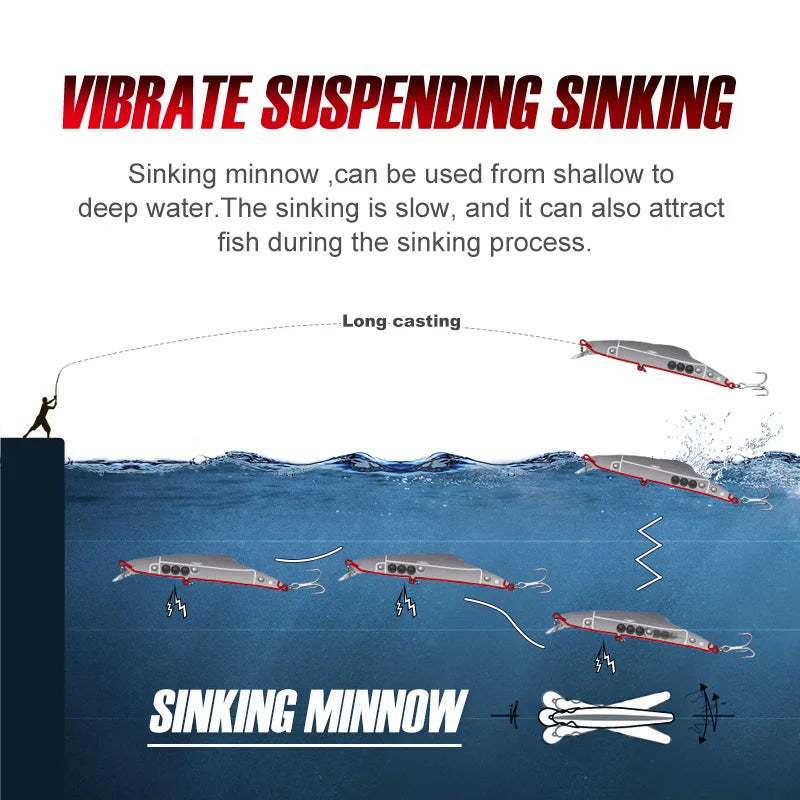 14cm 35g-16cm 60g Minnow Trolling Lure for Tuna Fishing