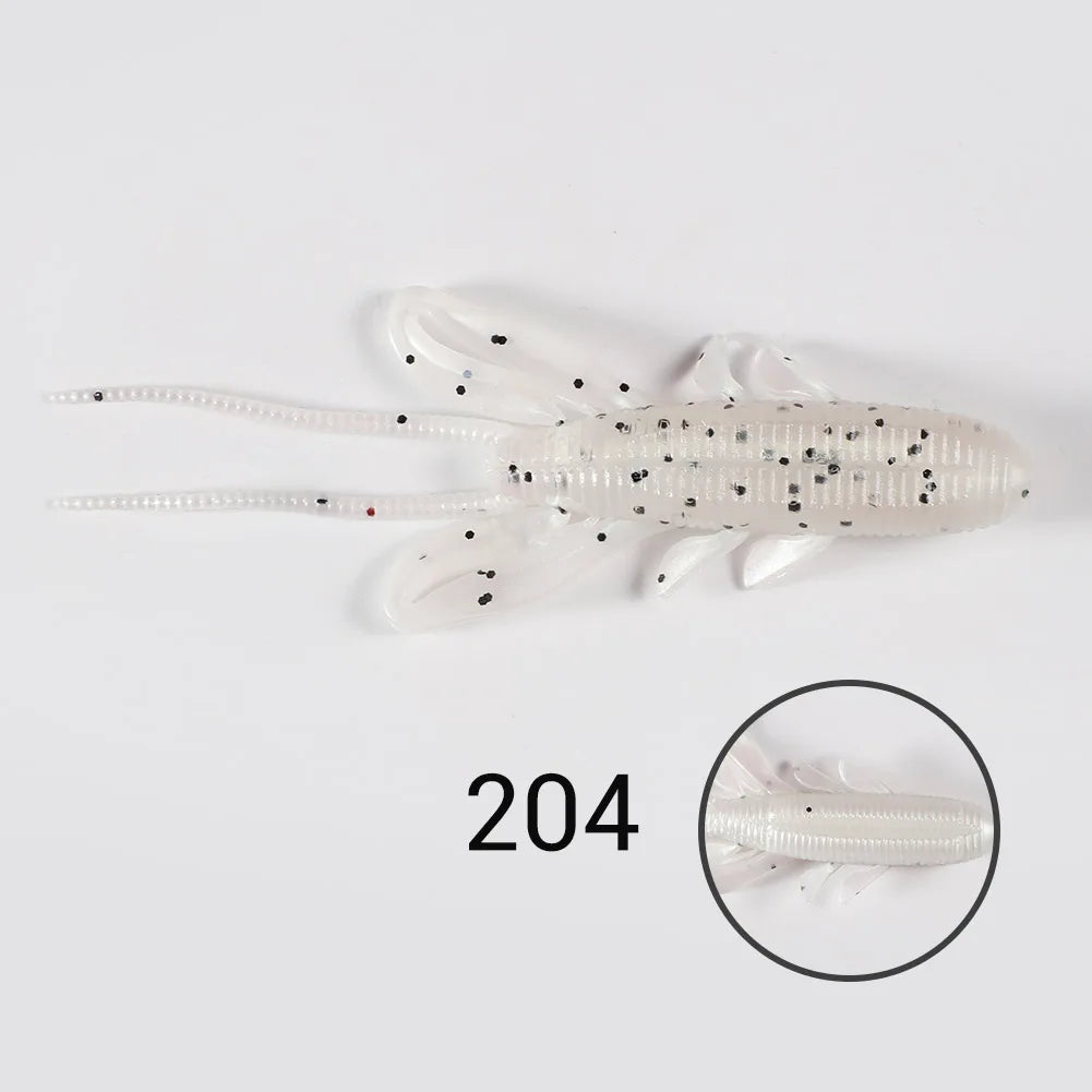 Silicone Soft Creature Bait 90mm 9g for Bass Fishing, Shrimp Worm Fishing Tackle Lure