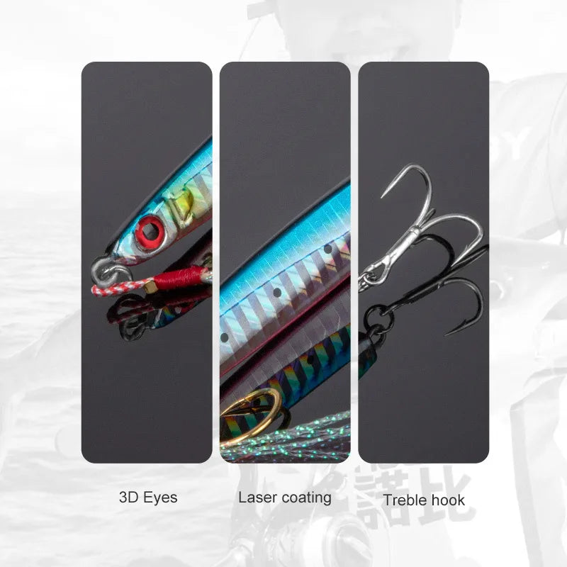 Metal Jig Lure 21g-40g for Saltwater Seabass Fishing