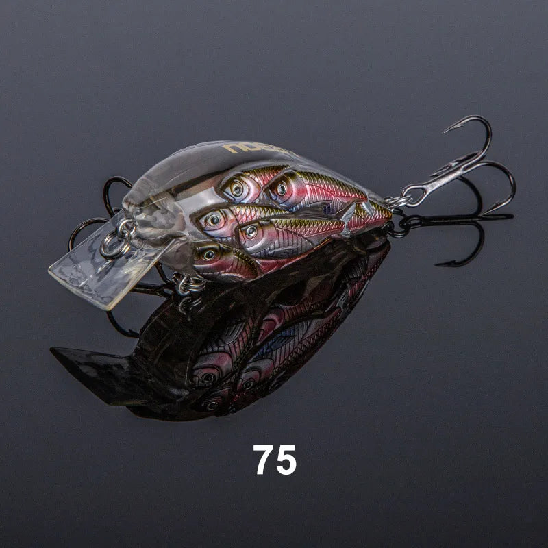 Sound Floating Crankbait 60mm 12.5g Wobbler Jerkbait for Bass, Trout, and Carp