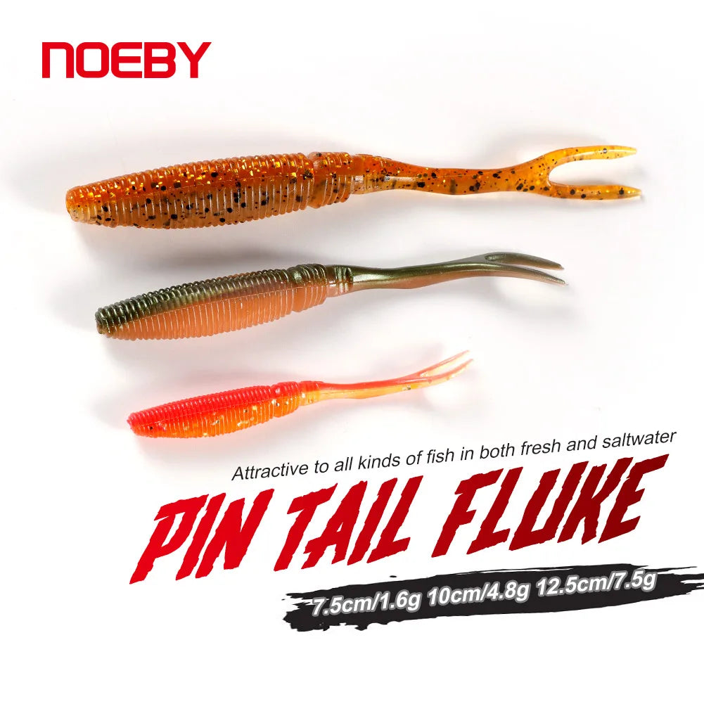 Pin Tail Silicone Jig Lure 7.5cm-12.5cm for Bass