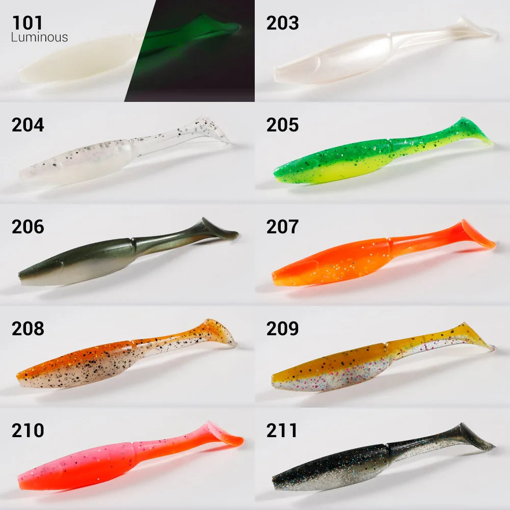 7cm-15cm Silicone Shad Lures for Pike and Trout Fishing