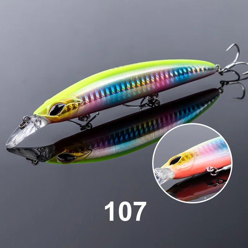 110mm 19g Floating Minnow Jerkbait for Bass, Pike, and Trout