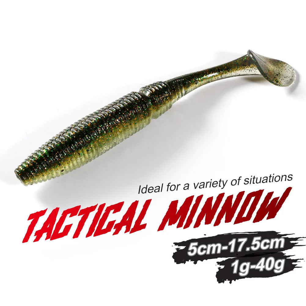 Shad Minnow Wobblers Swimbait for Pike Bass Soft Fishing Lures