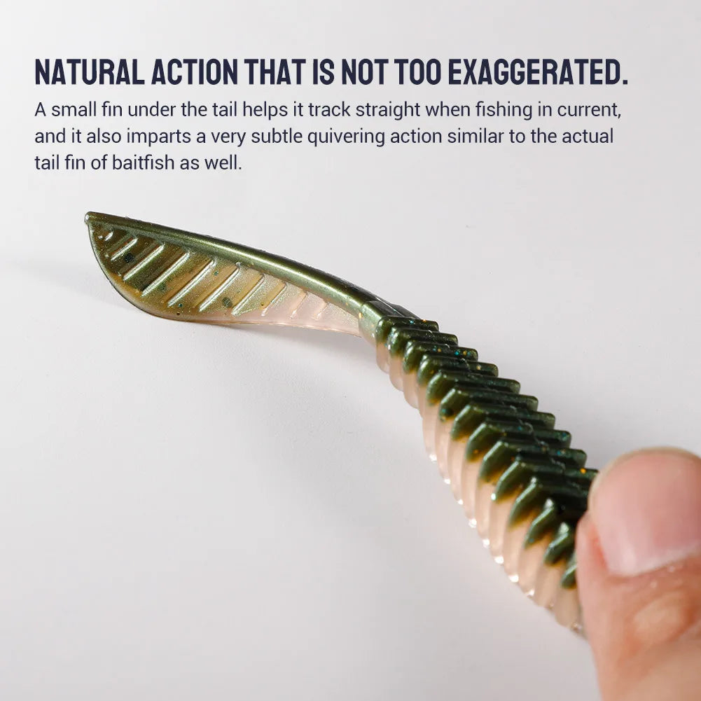 10cm 3.5g Magic Flick Silicone Soft Bait for Bass and Pike