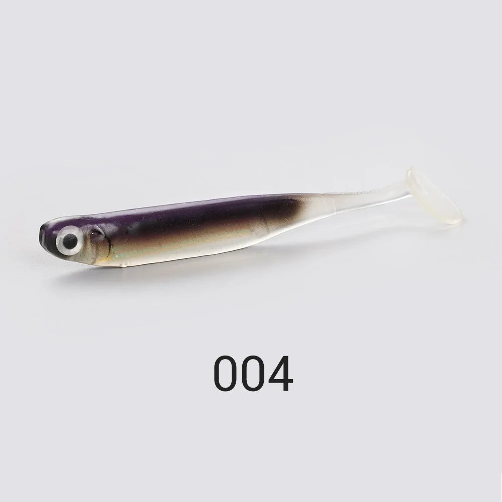 Silicone Shad Soft Lure 75mm-115mm T Tail for Bass and Sea Fishing