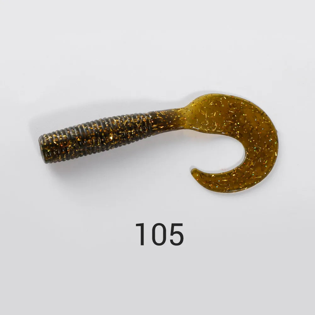 5.5cm-8cm Grub Silicone Soft Lures (6pcs) for Bass and Carp