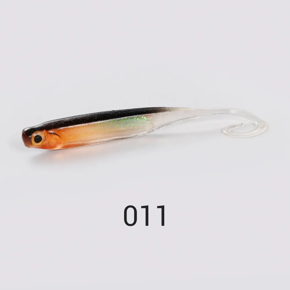 Silicone Shad Soft Lure 75mm-115mm T Tail for Bass and Sea Fishing