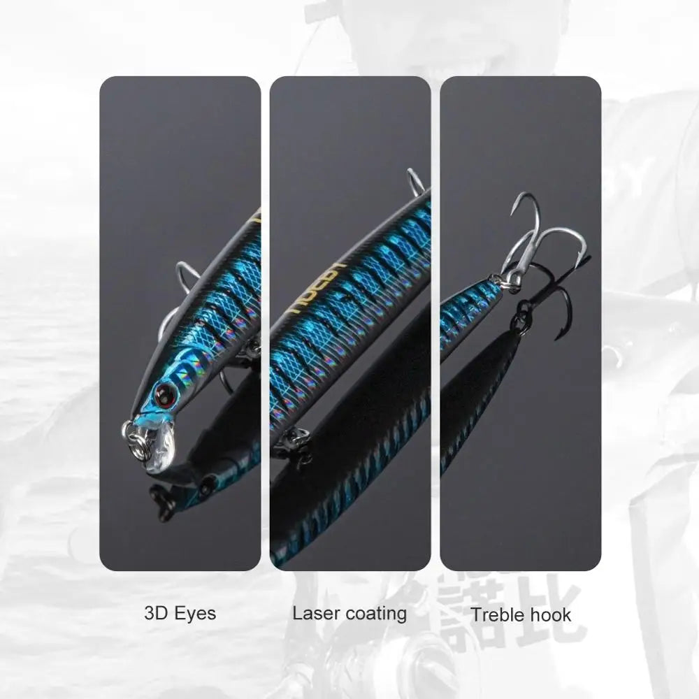 130mm 12g Slim Minnow Floating Jerkbait for Long Casting Bass Fishing