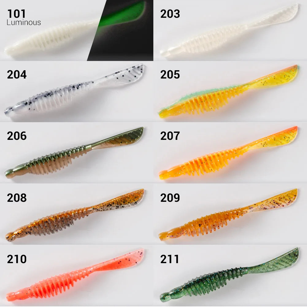 10cm 3.5g Magic Flick Silicone Soft Bait for Bass and Pike