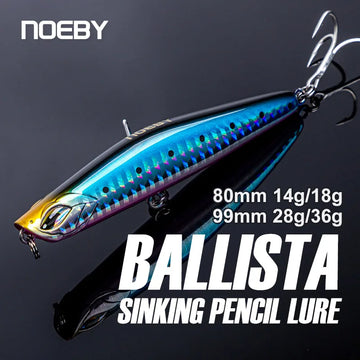 80mm 14g-99mm 36g Sinking Pencil Lure for Bass and Sea Fishing