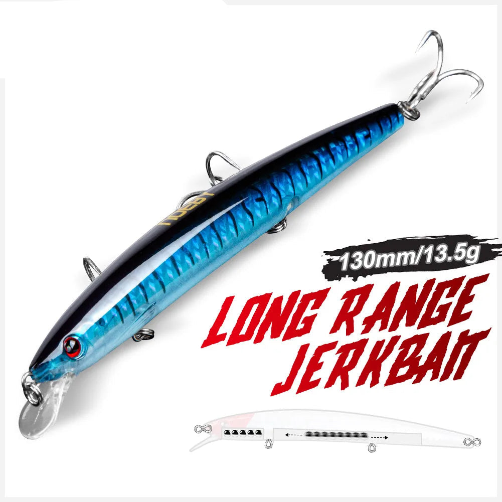 Minnow Fishing Lure Floating Long Casting Slim Jerkbait