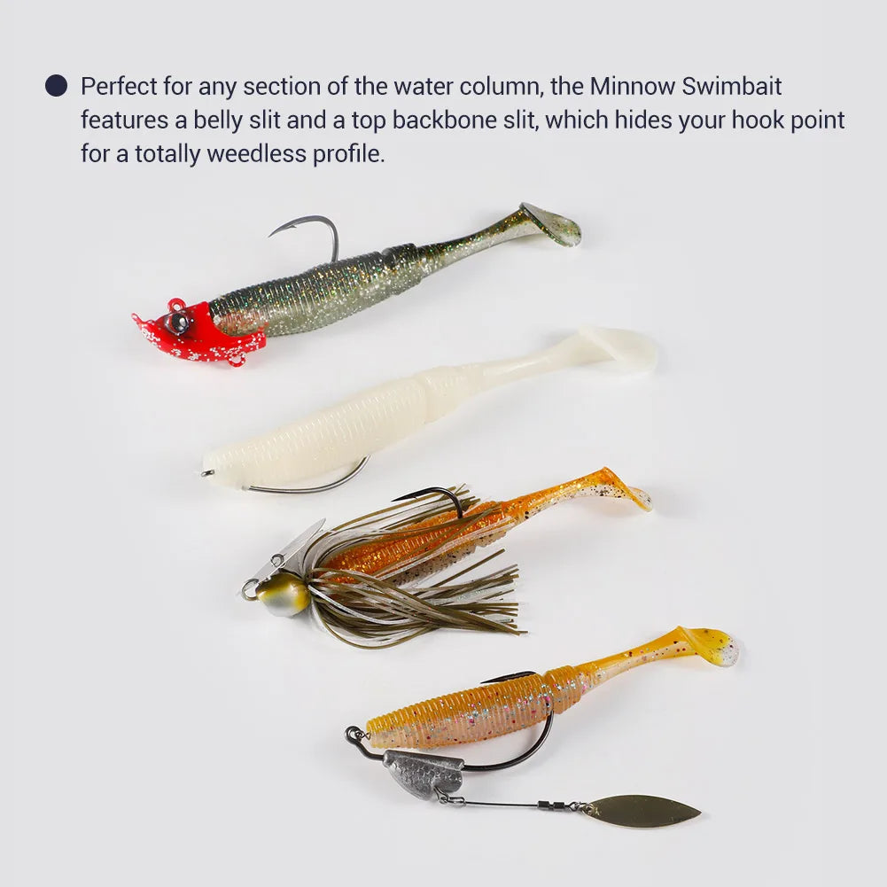 Shad Minnow Wobblers Swimbait for Pike Bass Soft Fishing Lures