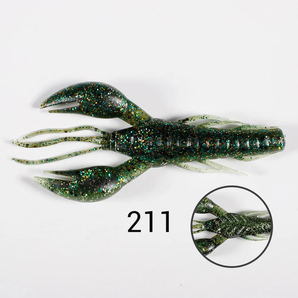 Soft Silicone Shrimp Lures 60mm-95mm for Bass Tackle