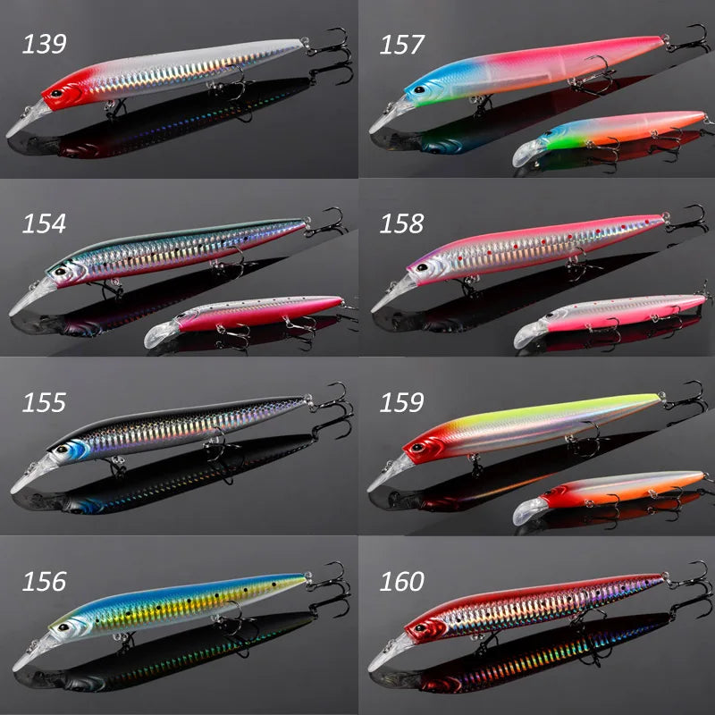 137mm 41g Sinking Minnow Jerkbait for Saltwater Bass Fishing Tackle