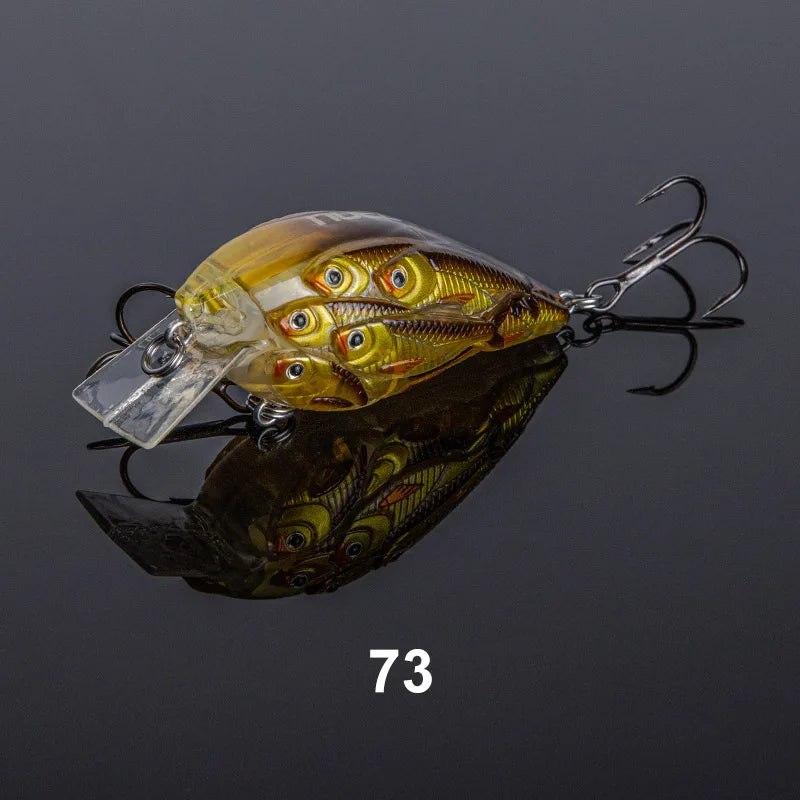Sound Floating Crankbait 60mm 12.5g Wobbler Jerkbait for Bass, Trout, and Carp