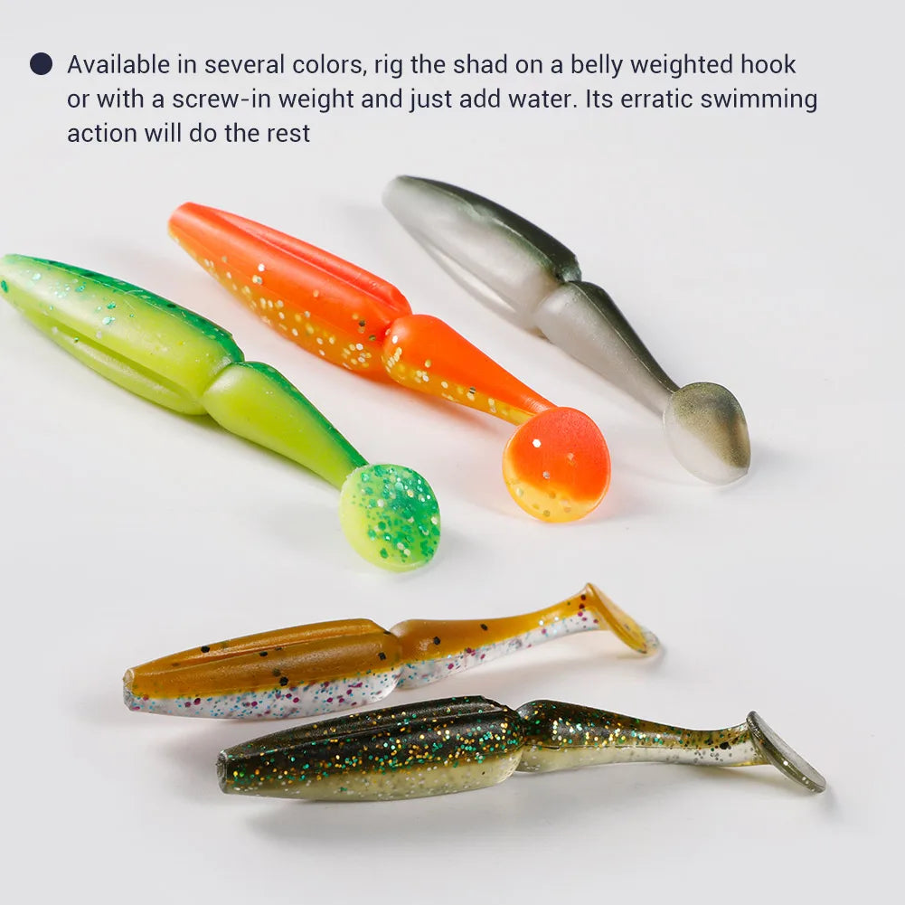 Shad Soft Lures 8cm 3.5g Silicone Minnow for Bass Fishing