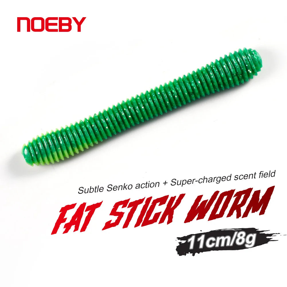 Silicone Stick Worm Soft Lure 11cm 8g for Bass and Pike Fishing