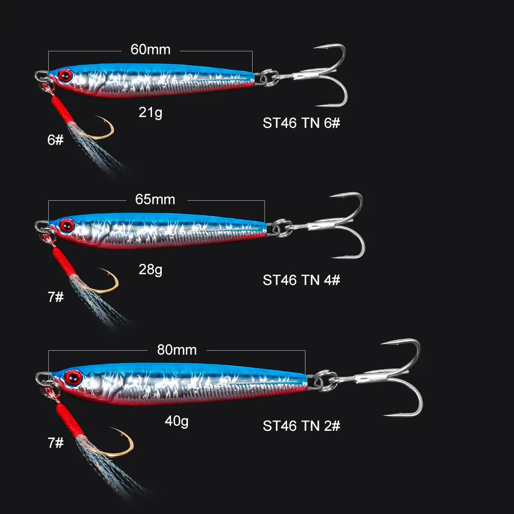 21g-40g Metal Jig for Shore Casting and Bass Fishing