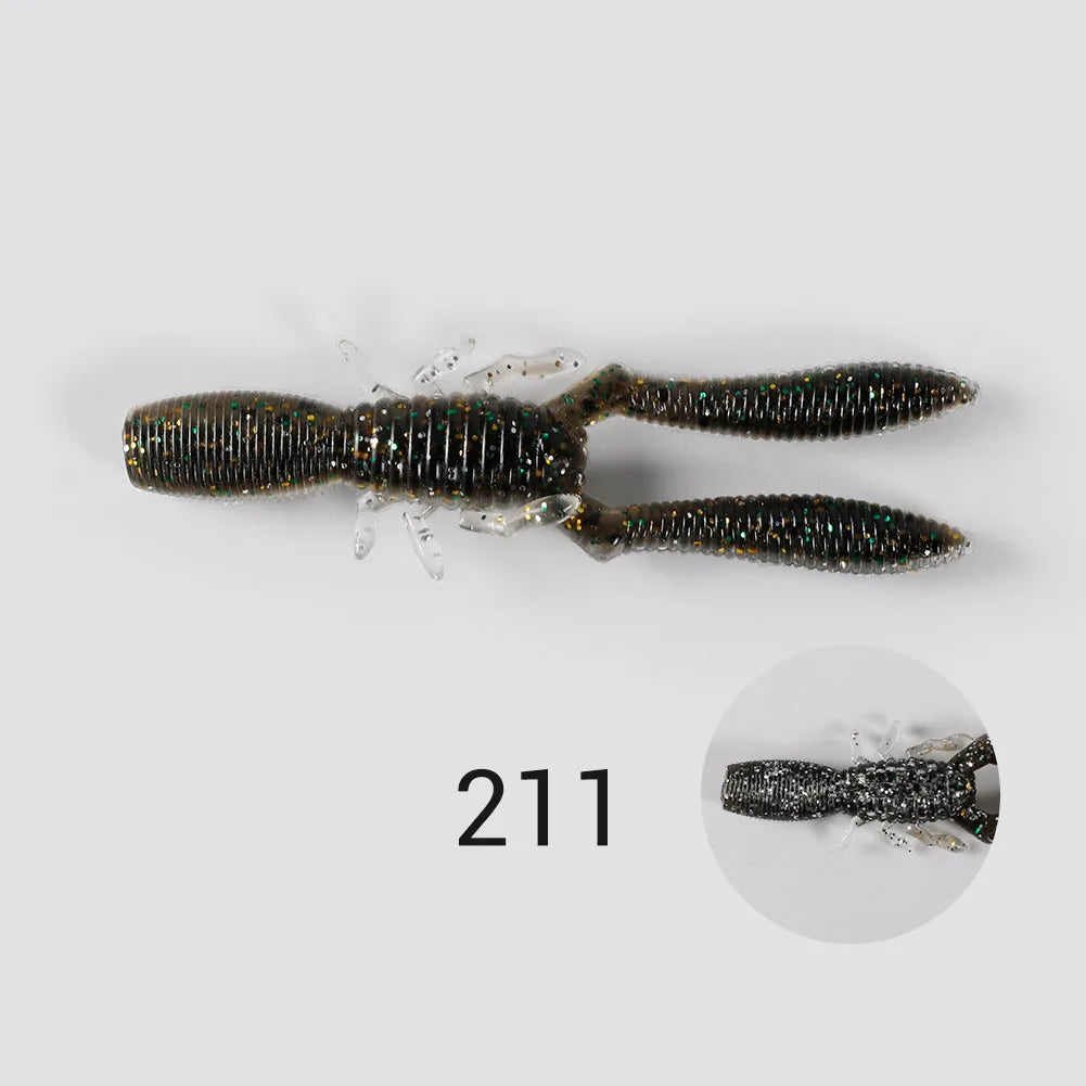 Bottle Shrimp Soft Bait 7.5cm 3.4g for Bass, Pike, and Trout Fishing