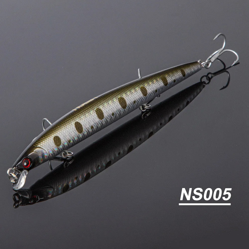 130mm 12g Slim Minnow Floating Jerkbait for Long Casting Bass Fishing