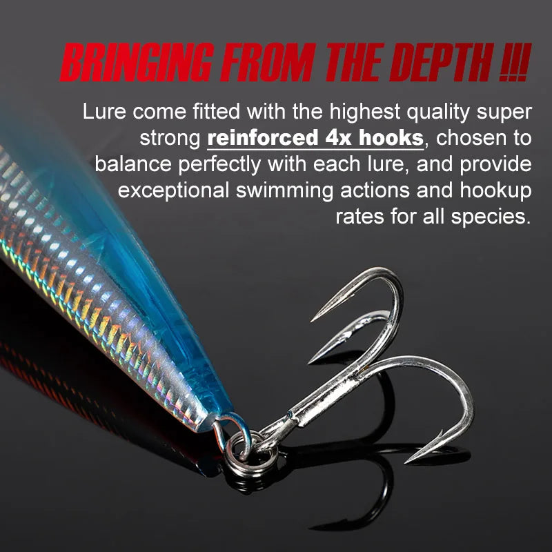 160mm 58g-190mm 86g Topwater Stickbait for GT Sea Fishing