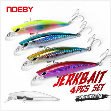 90mm 21g Sinking Minnow Set for Sea Bass Fishing