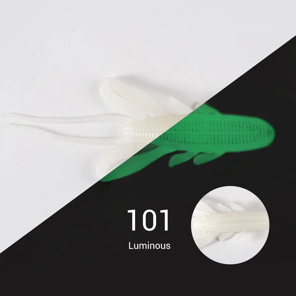 Silicone Soft Creature Bait 90mm 9g for Bass Fishing, Shrimp Worm Fishing Tackle Lure