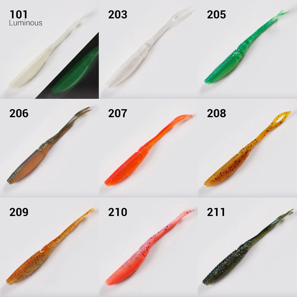 Pin Tail Silicone Jig Lure 7.5cm-12.5cm for Bass