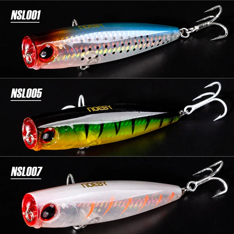 105mm 24g Popper Lure Set for Saltwater and Freshwater Fishing