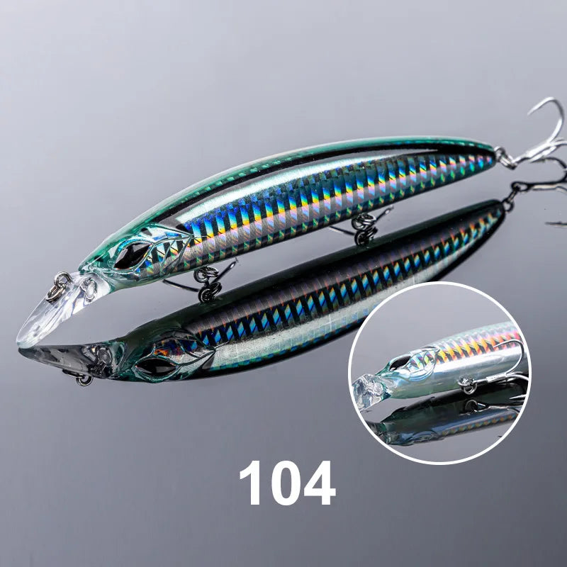110mm 19g Floating Minnow Jerkbait for Bass, Pike, and Trout