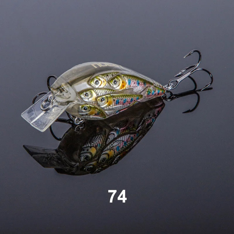 Sound Floating Crankbait 60mm 12.5g Wobbler Jerkbait for Bass, Trout, and Carp