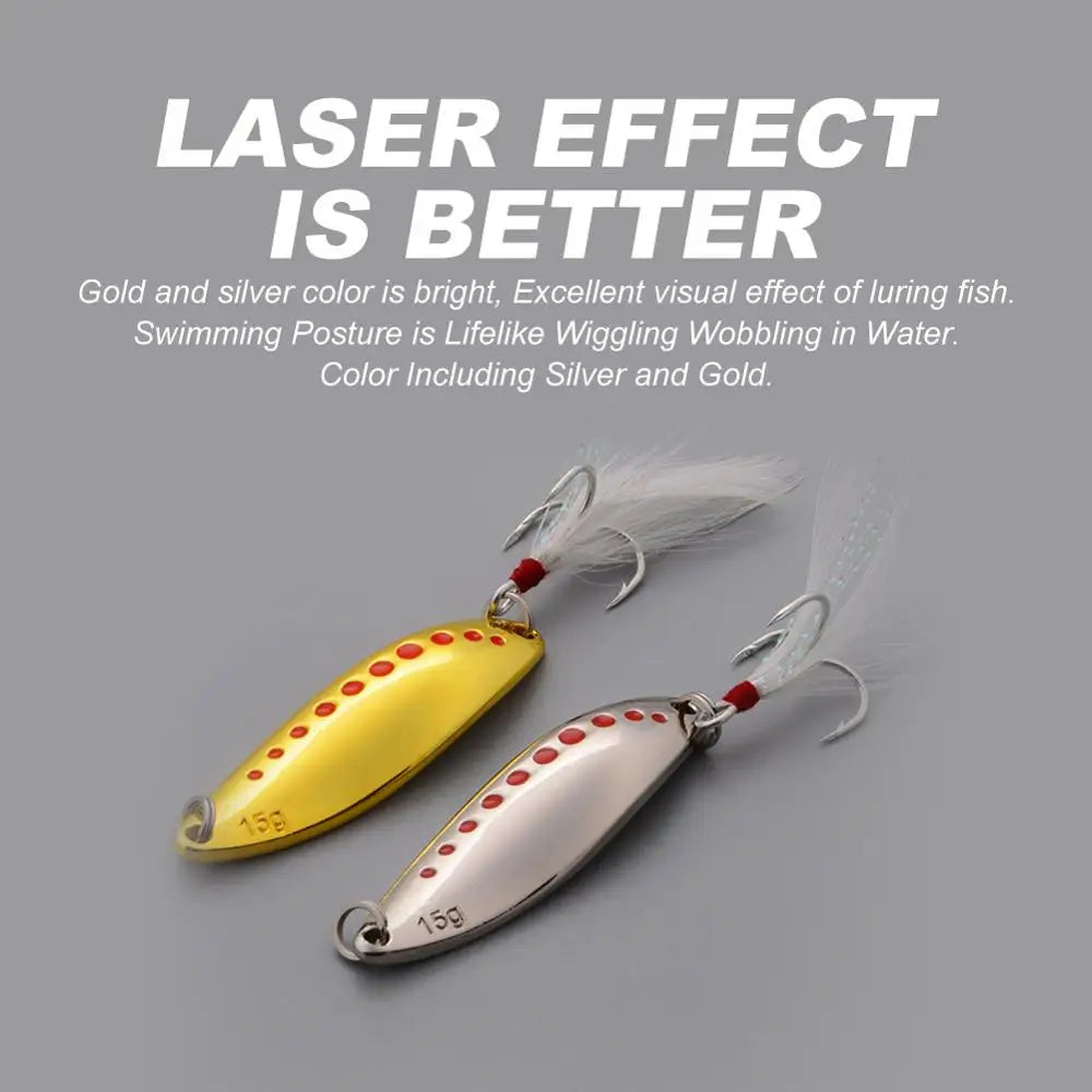 10g-20g Metal Spinner Spoon Lure for Pike Fishing