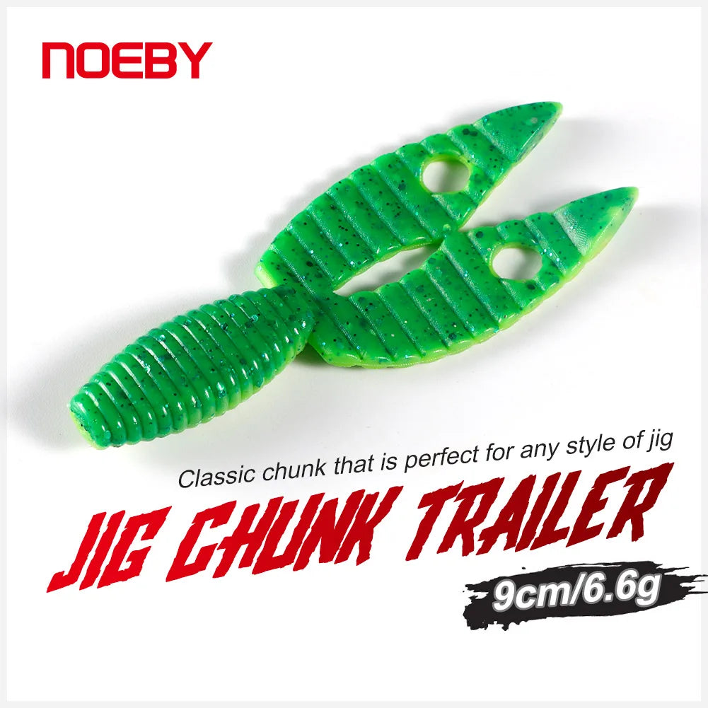 90mm Chunk Jig Trailer Silicone Lure for Bass Fishing
