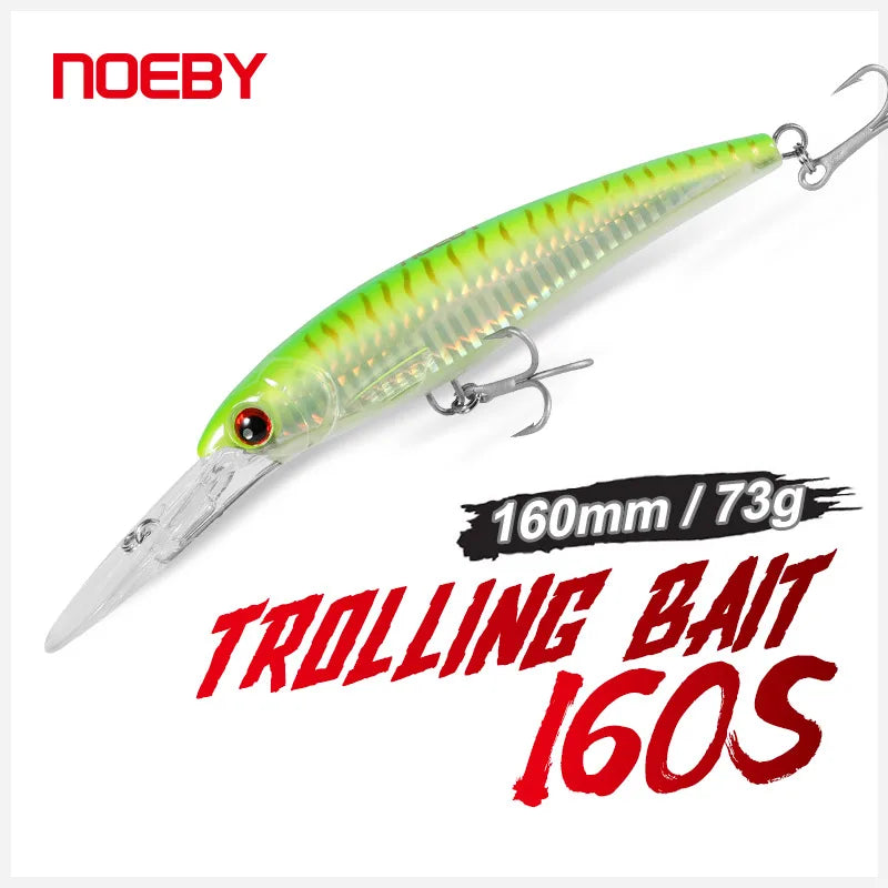 160mm 73g Trolling Minnow Lure for Deep Diver Sea Fishing