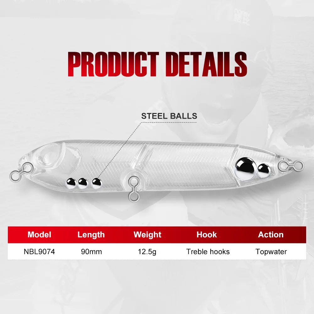 9cm 12.5g Floating Pencil Wobbler for Pike and Bass