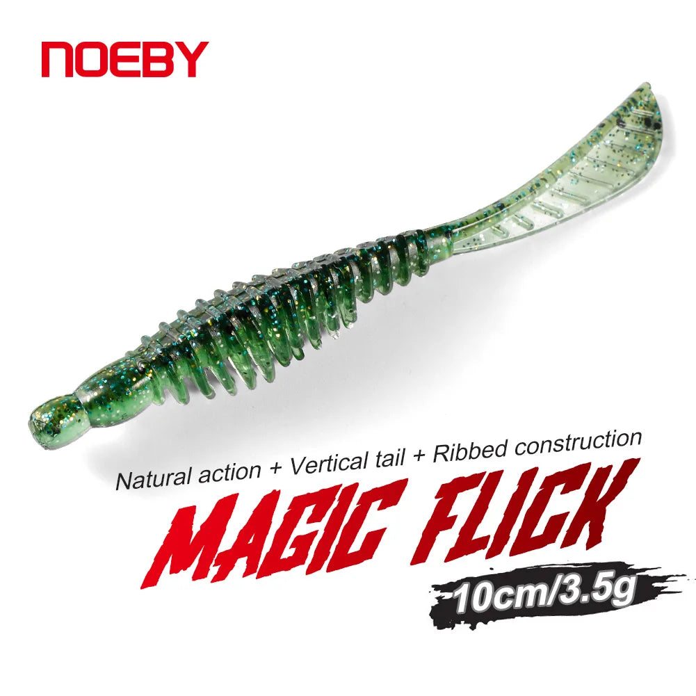 10cm 3.5g Magic Flick Silicone Soft Bait for Bass and Pike