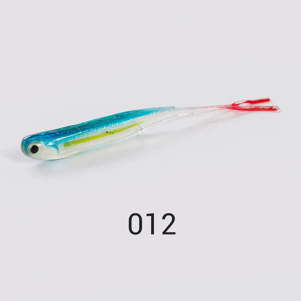 Silicone Shad Soft Lure 75mm-115mm T Tail for Bass and Sea Fishing