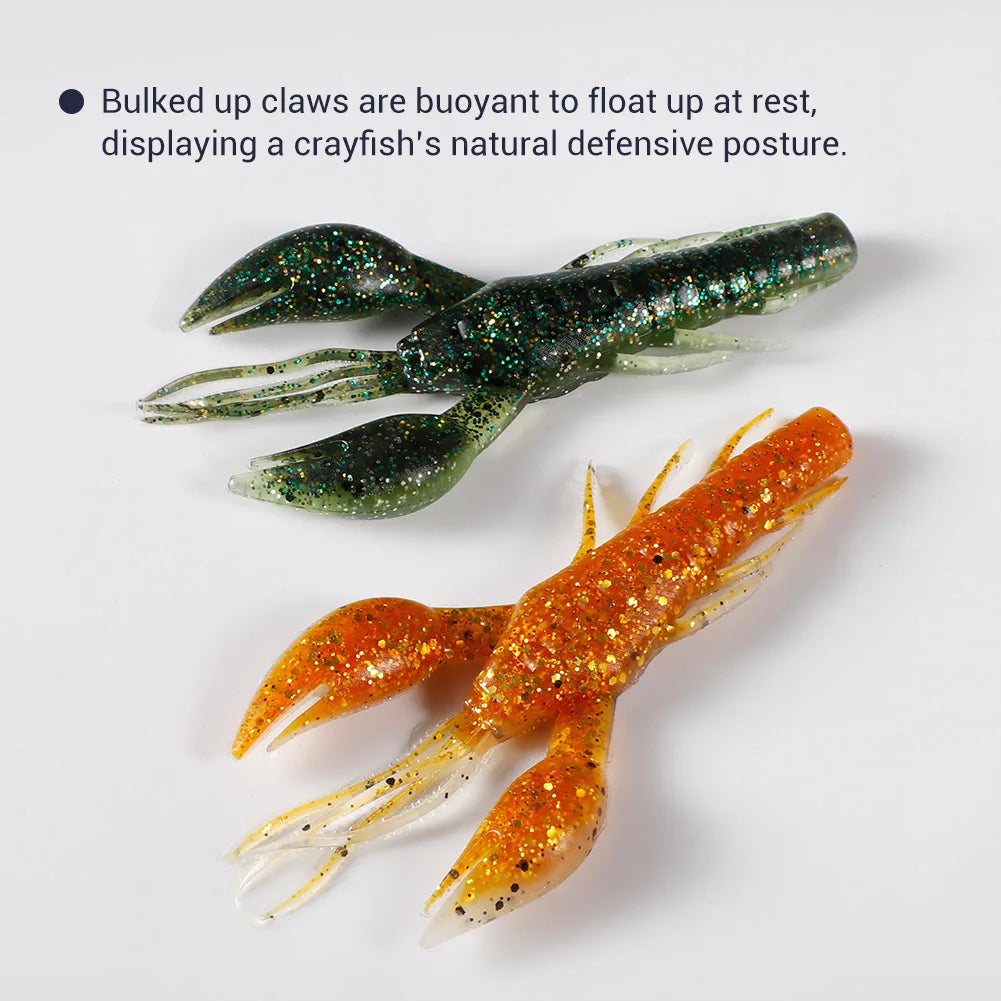 Soft Silicone Shrimp Lures 60mm-95mm for Bass Tackle