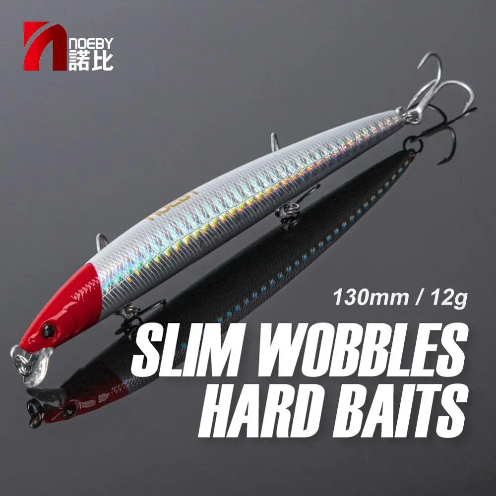 130mm 12g Slim Minnow Floating Jerkbait for Long Casting Bass Fishing