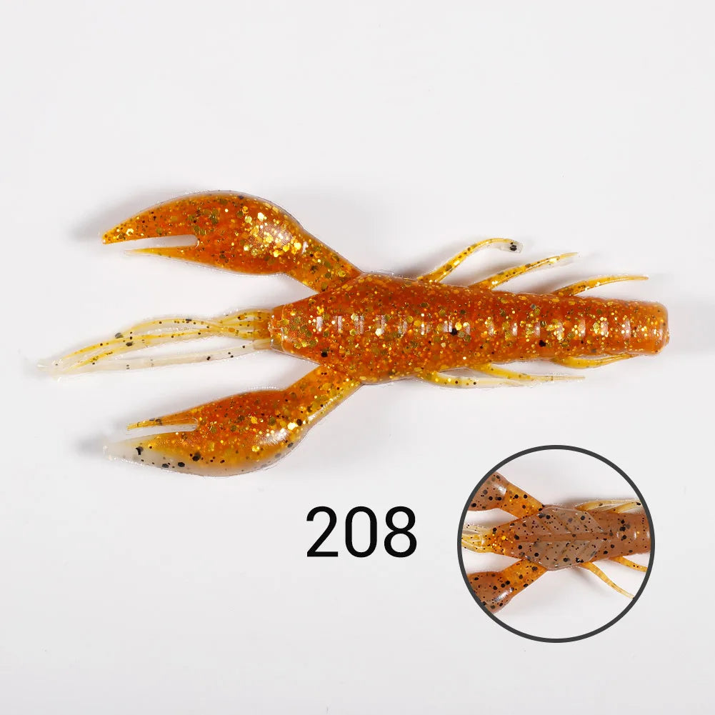 Soft Silicone Shrimp Lures 60mm-95mm for Bass Tackle